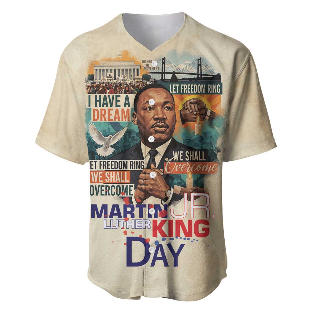 Martin Luther King MLK Baseball Jersey I Have a Dream Vintage Art - Wonder Print Shop