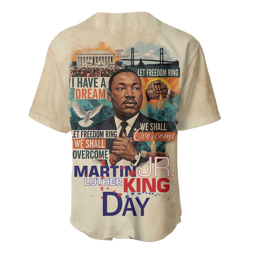 Martin Luther King MLK Baseball Jersey I Have a Dream Vintage Art - Wonder Print Shop