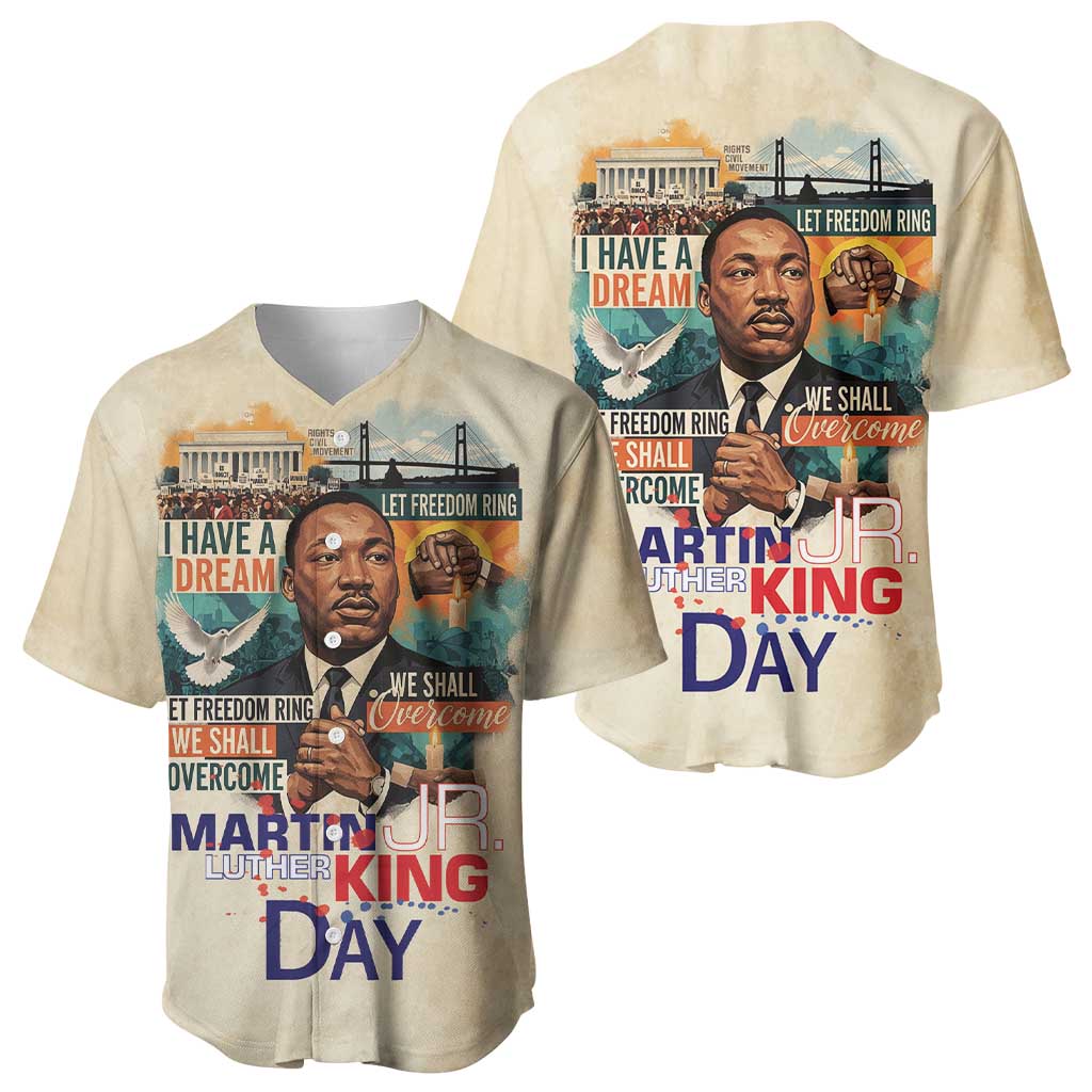 Martin Luther King MLK Baseball Jersey I Have a Dream Vintage Art - Wonder Print Shop