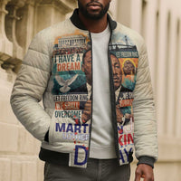 Martin Luther King MLK Bomber Puffer Jacket I Have a Dream Vintage Art - Wonder Print Shop