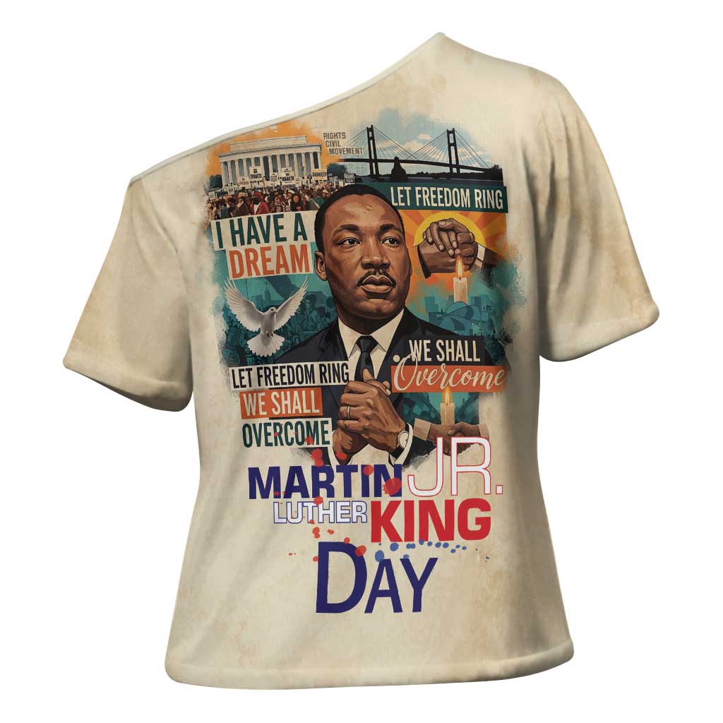 Martin Luther King MLK Cross Shoulder Shirt I Have a Dream Vintage Art - Wonder Print Shop