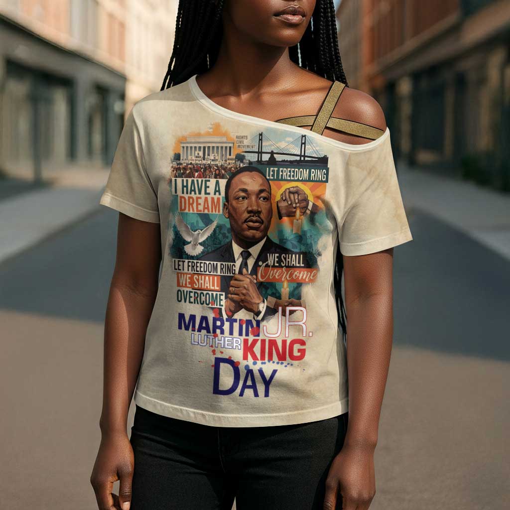 Martin Luther King MLK Cross Shoulder Shirt I Have a Dream Vintage Art - Wonder Print Shop