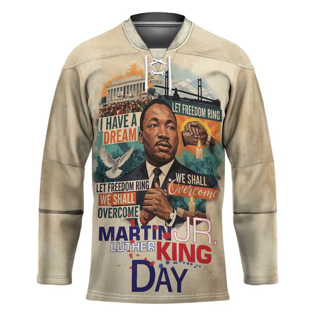 Martin Luther King MLK Hockey Jersey I Have a Dream Vintage Art - Wonder Print Shop