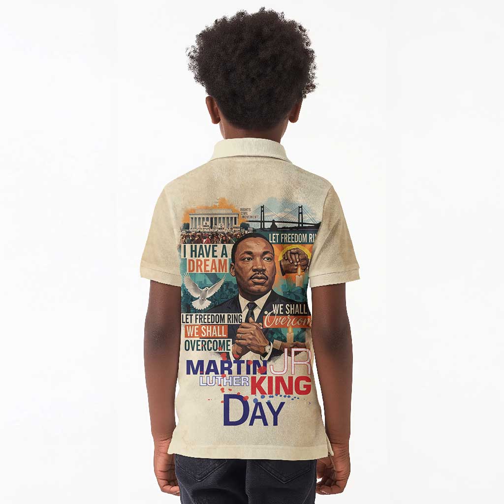 Martin Luther King MLK Kid Polo Shirt I Have a Dream Vintage Art - Wonder Print Shop