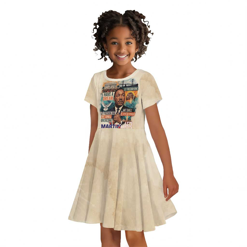 Martin Luther King MLK Kid Short Sleeve Dress I Have a Dream Vintage Art - Wonder Print Shop