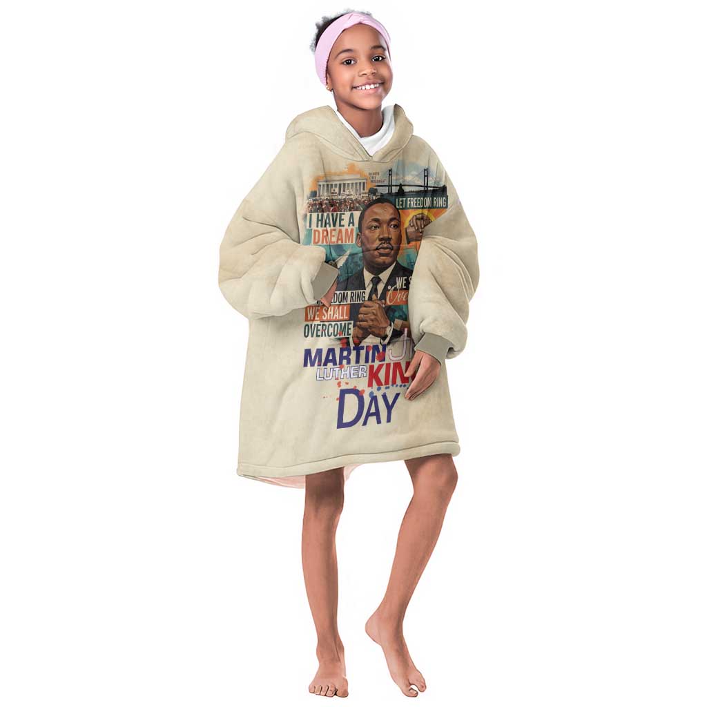Martin Luther King MLK Kid Wearable Blanket Hoodie I Have a Dream Vintage Art - Wonder Print Shop