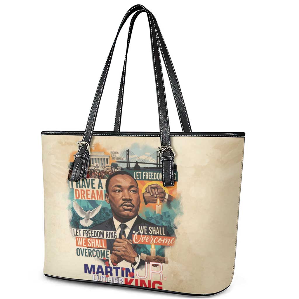 Martin Luther King MLK Leather Tote Bag I Have a Dream Vintage Art - Wonder Print Shop