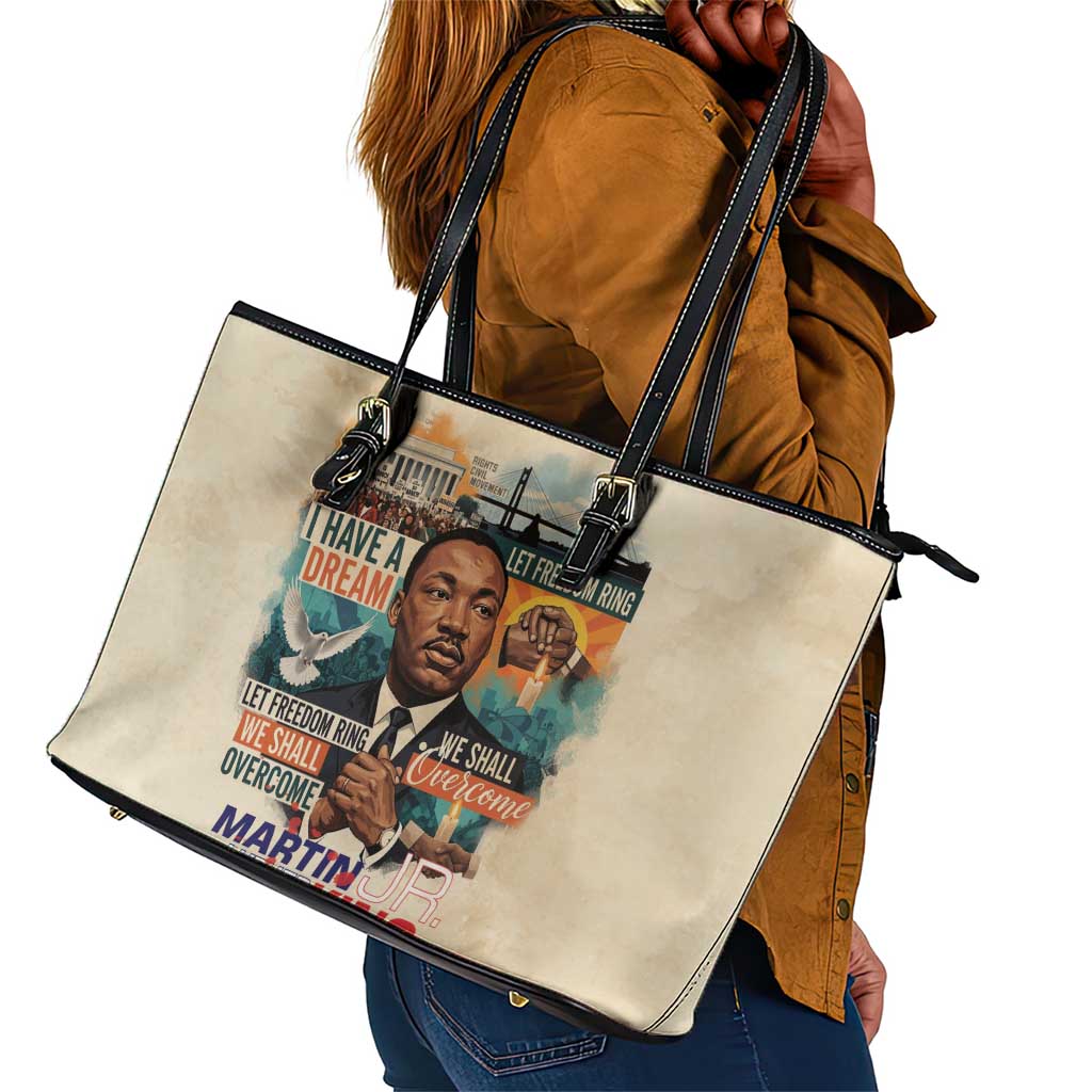 Martin Luther King MLK Leather Tote Bag I Have a Dream Vintage Art - Wonder Print Shop