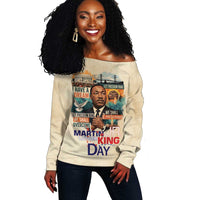 Martin Luther King MLK Off Shoulder Sweater I Have a Dream Vintage Art - Wonder Print Shop