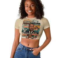 Martin Luther King MLK Raglan Cropped T shirt I Have a Dream Vintage Art - Wonder Print Shop