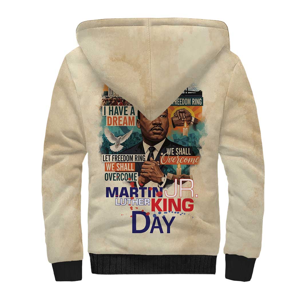 Martin Luther King MLK Sherpa Hoodie I Have a Dream Vintage Art - Wonder Print Shop