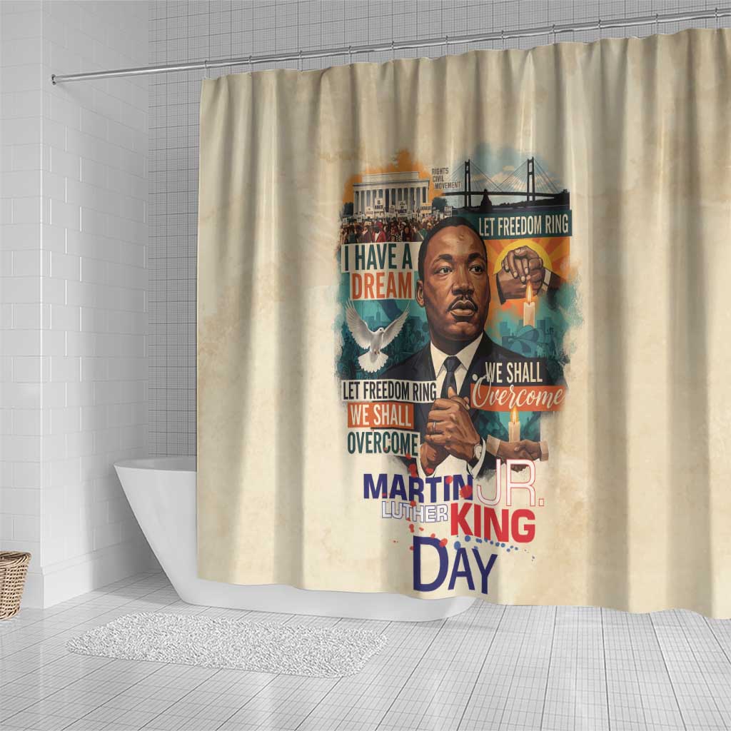 Martin Luther King MLK Shower Curtain I Have a Dream Vintage Art - Wonder Print Shop