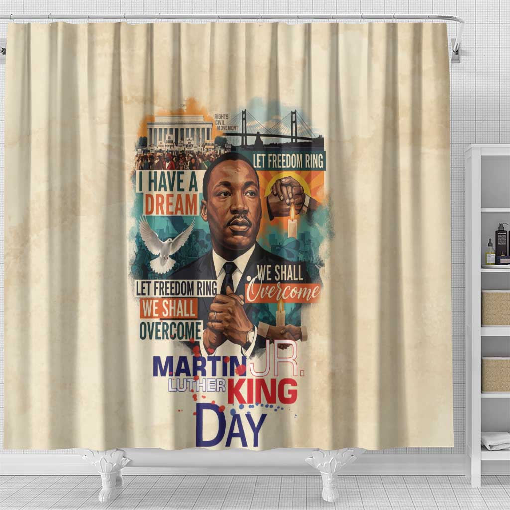 Martin Luther King MLK Shower Curtain I Have a Dream Vintage Art - Wonder Print Shop
