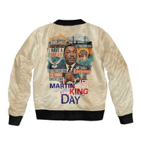 Martin Luther King MLK Sleeve Zip Bomber Jacket I Have a Dream Vintage Art - Wonder Print Shop