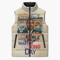 Martin Luther King MLK Sleeveless Puffer Jacket I Have a Dream Vintage Art - Wonder Print Shop