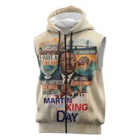 Martin Luther King MLK Sleeveless Zip Hoodie I Have a Dream Vintage Art - Wonder Print Shop
