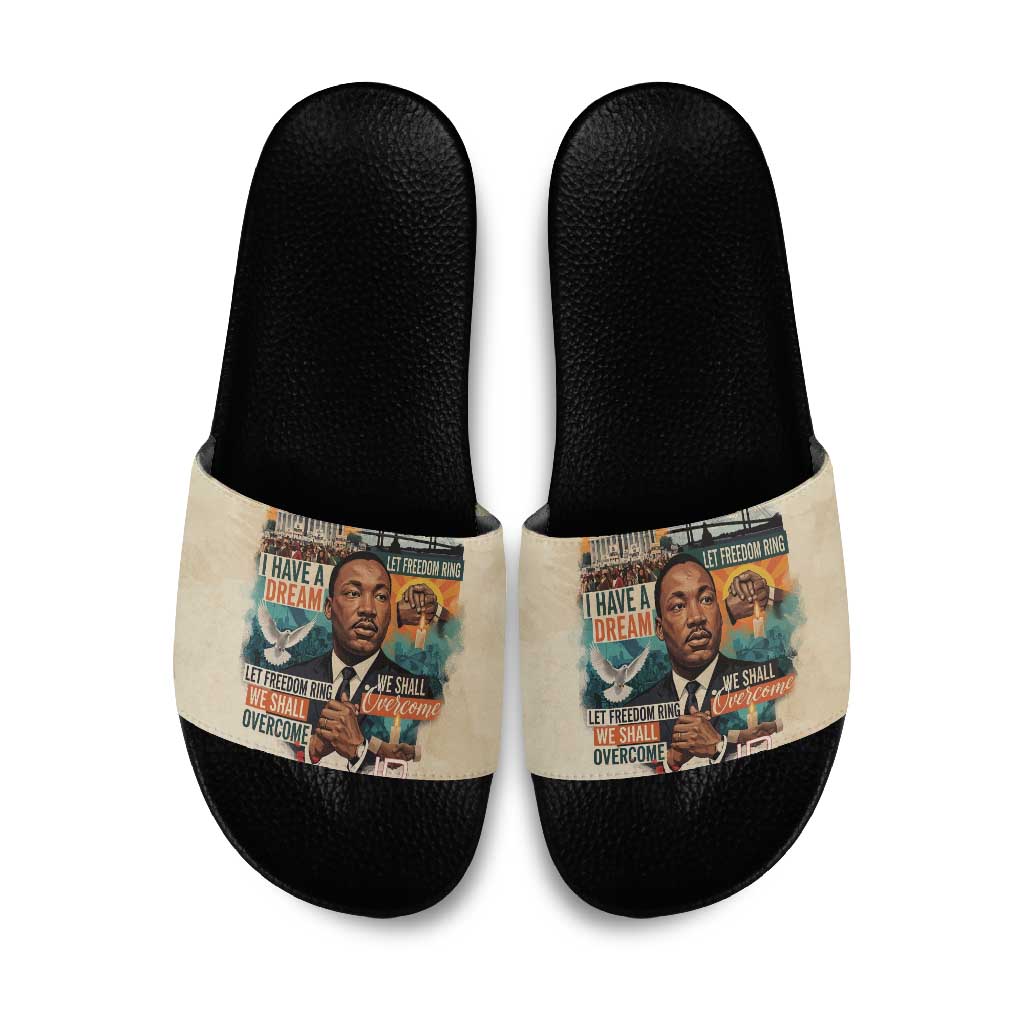 Martin Luther King MLK Slide Sandals I Have a Dream Vintage Art - Wonder Print Shop