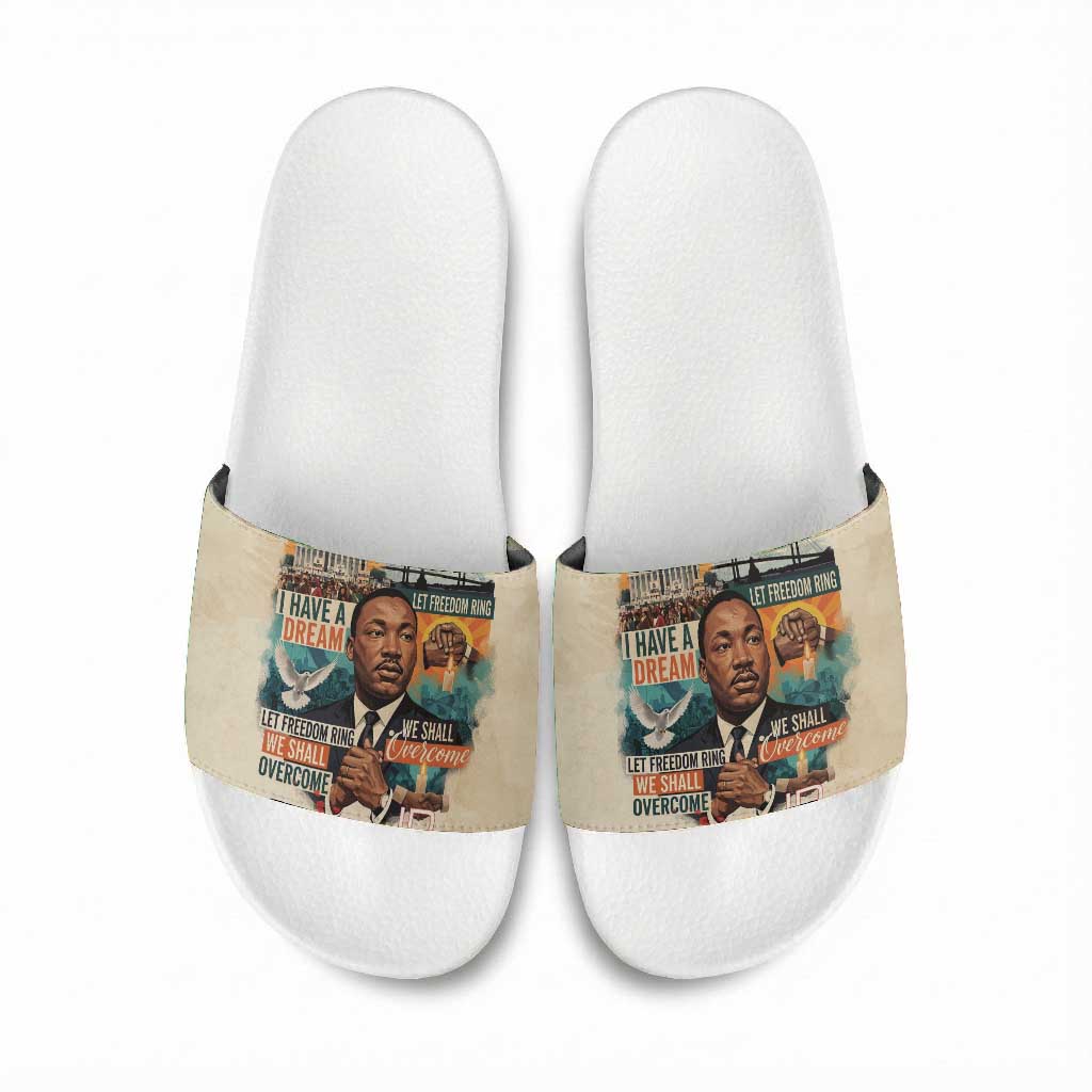 Martin Luther King MLK Slide Sandals I Have a Dream Vintage Art - Wonder Print Shop