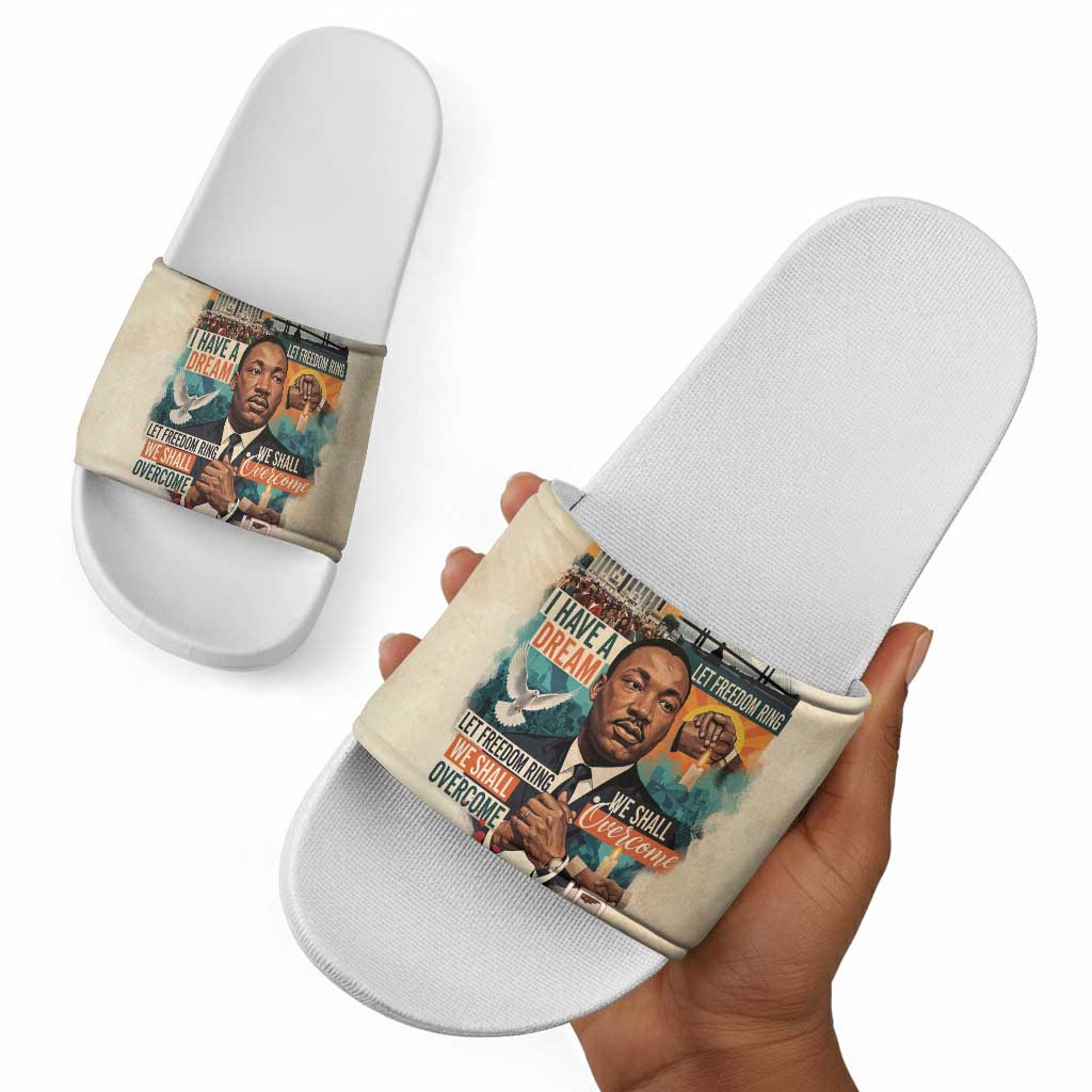 Martin Luther King MLK Slide Sandals I Have a Dream Vintage Art - Wonder Print Shop