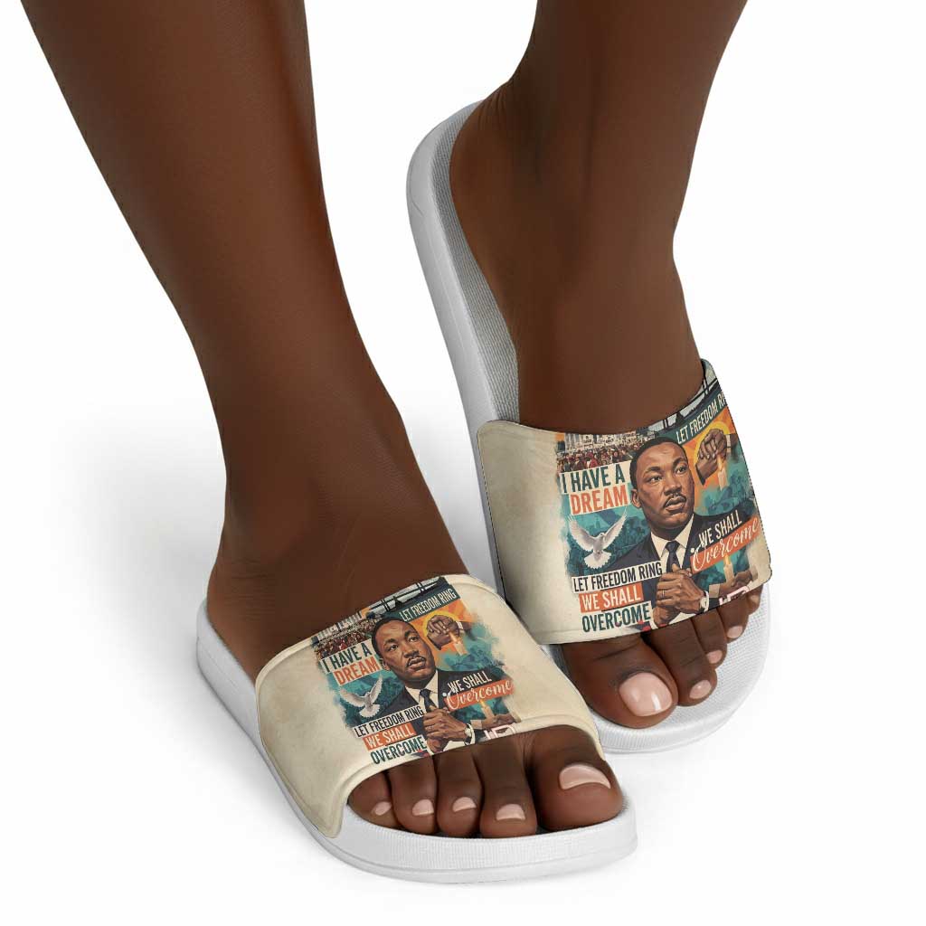 Martin Luther King MLK Slide Sandals I Have a Dream Vintage Art - Wonder Print Shop