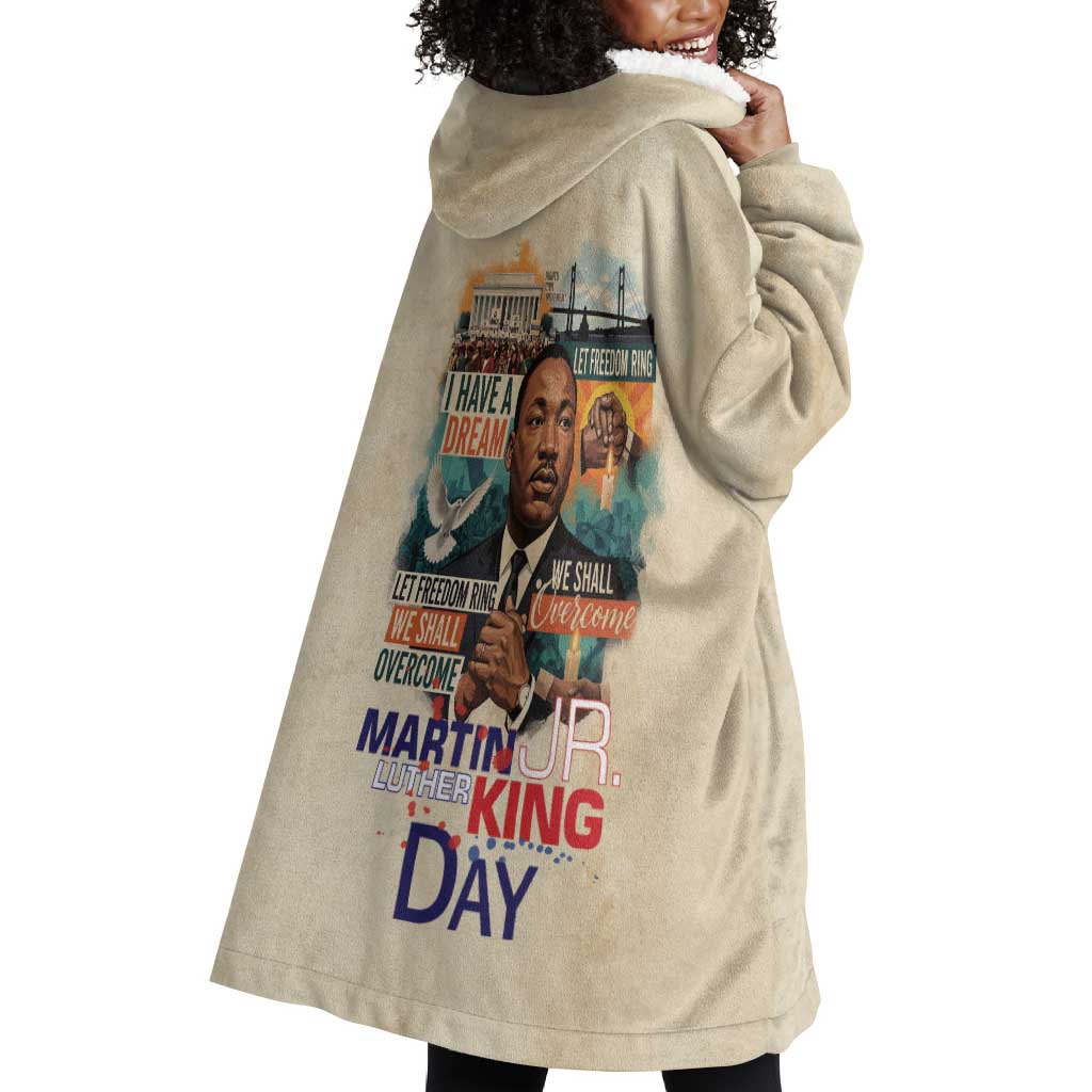 Martin Luther King MLK Wearable Blanket Hoodie I Have a Dream Vintage Art - Wonder Print Shop