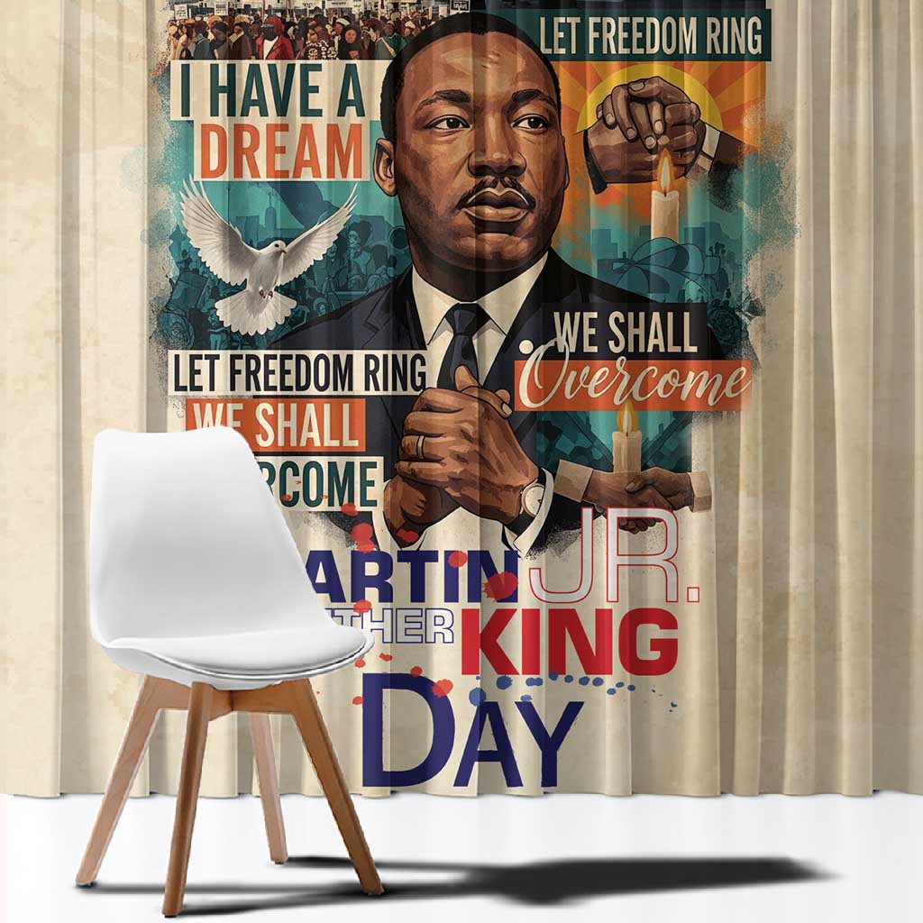 Martin Luther King MLK Window Curtain I Have a Dream Vintage Art - Wonder Print Shop