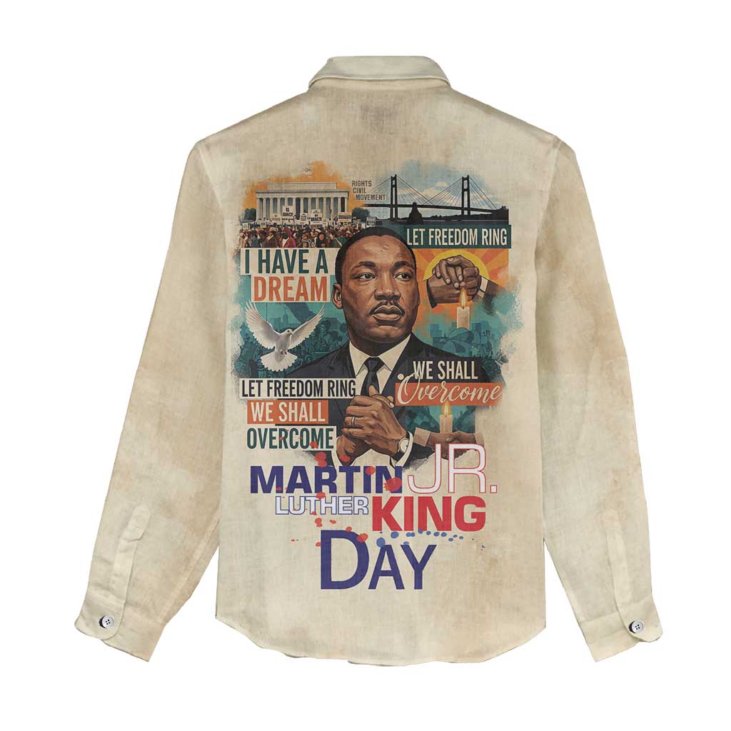 Martin Luther King MLK Women Casual Shirt I Have a Dream Vintage Art - Wonder Print Shop