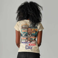 Martin Luther King MLK Women V-Neck T-Shirt I Have a Dream Vintage Art - Wonder Print Shop