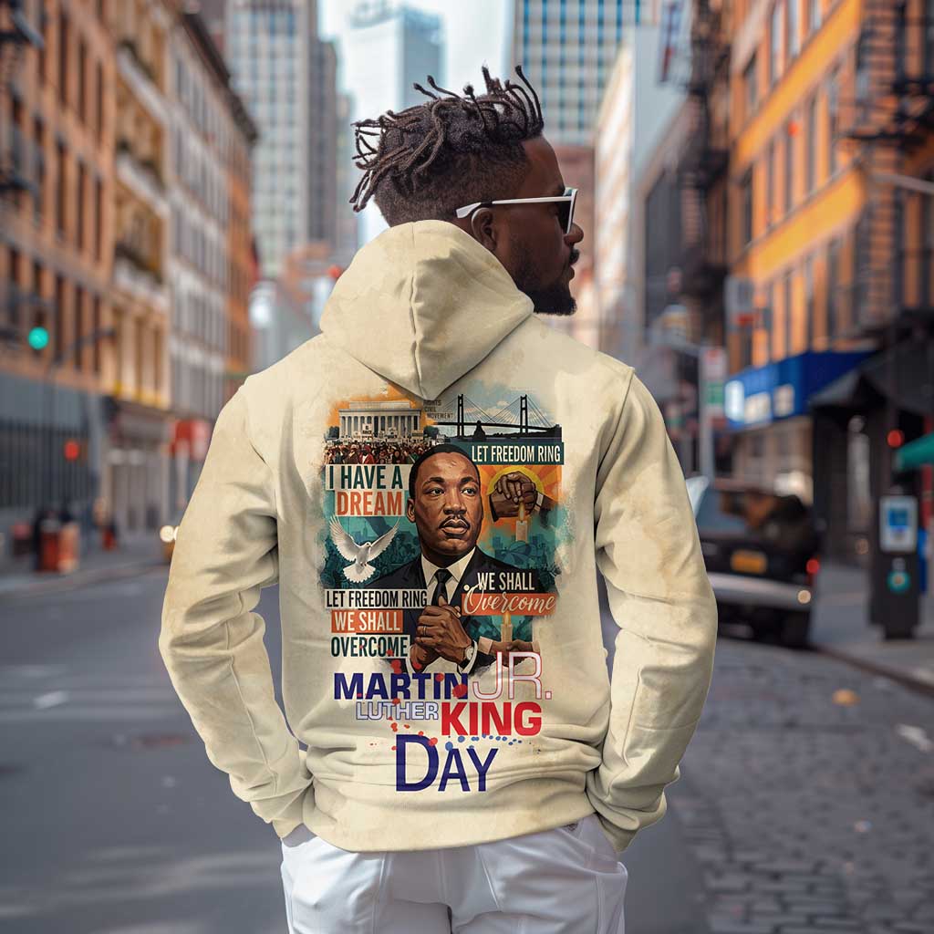 Martin Luther King MLK Zip Hoodie I Have a Dream Vintage Art - Wonder Print Shop