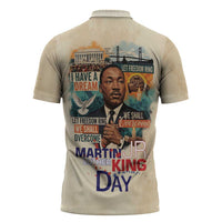 Martin Luther King MLK Zipper Polo Shirt I Have a Dream Vintage Art - Wonder Print Shop