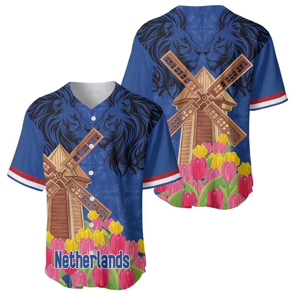 Netherlands Lion Baseball Jersey Tulip And Windmill