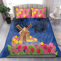 Netherlands Lion Bedding Set Tulip And Windmill