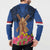 Netherlands Lion Button Sweatshirt Tulip And Windmill