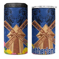 Netherlands Lion 4 in 1 Can Cooler Tumbler Tulip And Windmill