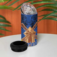 Netherlands Lion 4 in 1 Can Cooler Tumbler Tulip And Windmill
