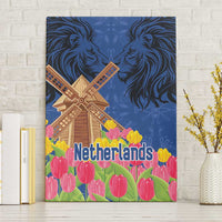 Netherlands Lion Canvas Wall Art Tulip And Windmill