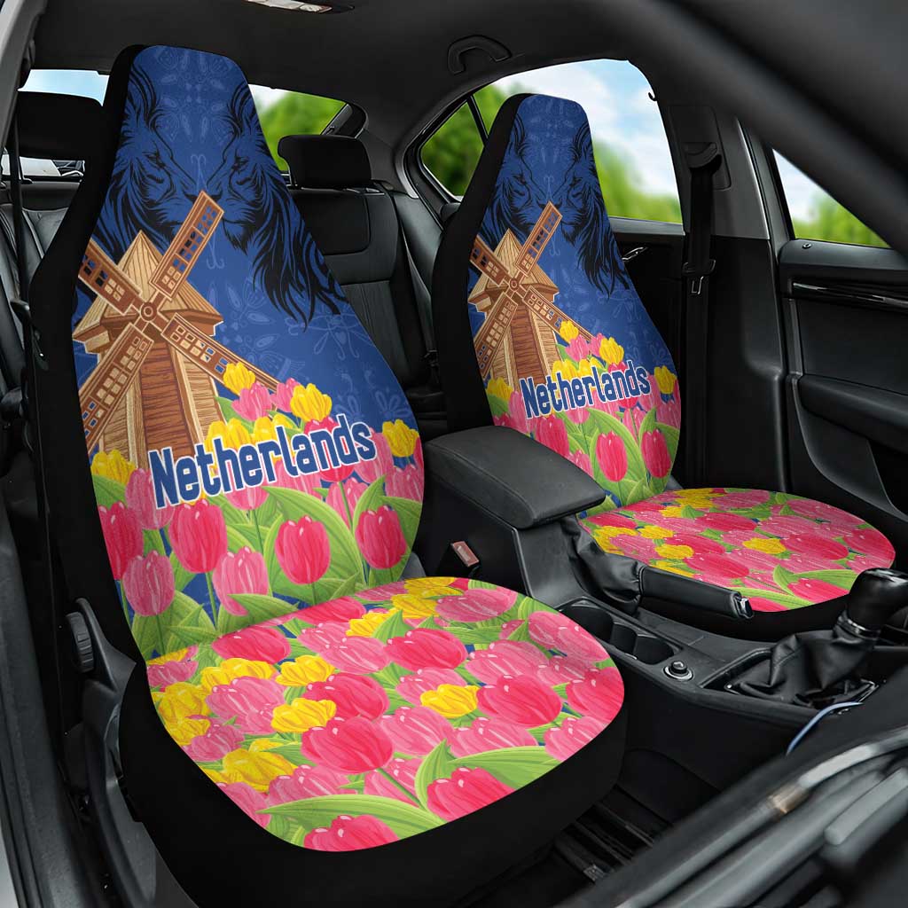 Netherlands Lion Car Seat Cover Tulip And Windmill