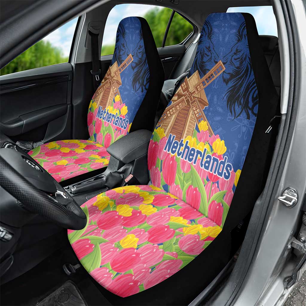 Netherlands Lion Car Seat Cover Tulip And Windmill
