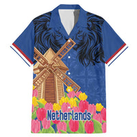 Netherlands Lion Family Matching Mermaid Dress and Hawaiian Shirt Tulip And Windmill