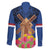 Netherlands Lion Family Matching Off The Shoulder Long Sleeve Dress and Hawaiian Shirt Tulip And Windmill