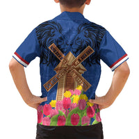 Netherlands Lion Family Matching Puletasi and Hawaiian Shirt Tulip And Windmill
