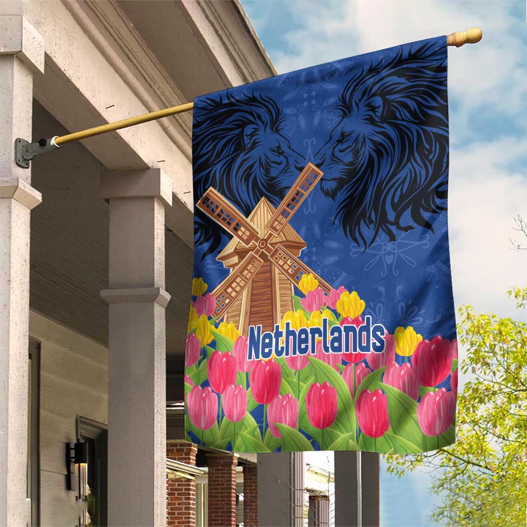 Netherlands Lion Garden Flag Tulip And Windmill