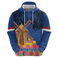 Netherlands Lion Hoodie Tulip And Windmill