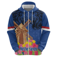 Netherlands Lion Hoodie Tulip And Windmill