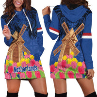 Netherlands Lion Hoodie Dress Tulip And Windmill