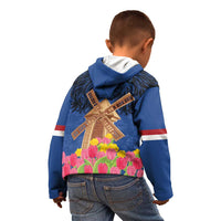 Netherlands Lion Kid Hoodie Tulip And Windmill