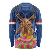Netherlands Lion Long Sleeve Shirt Tulip And Windmill