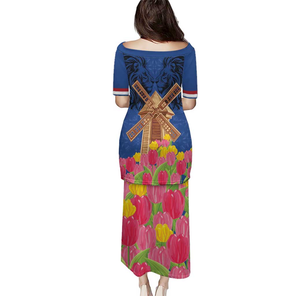 Netherlands Lion Puletasi Tulip And Windmill