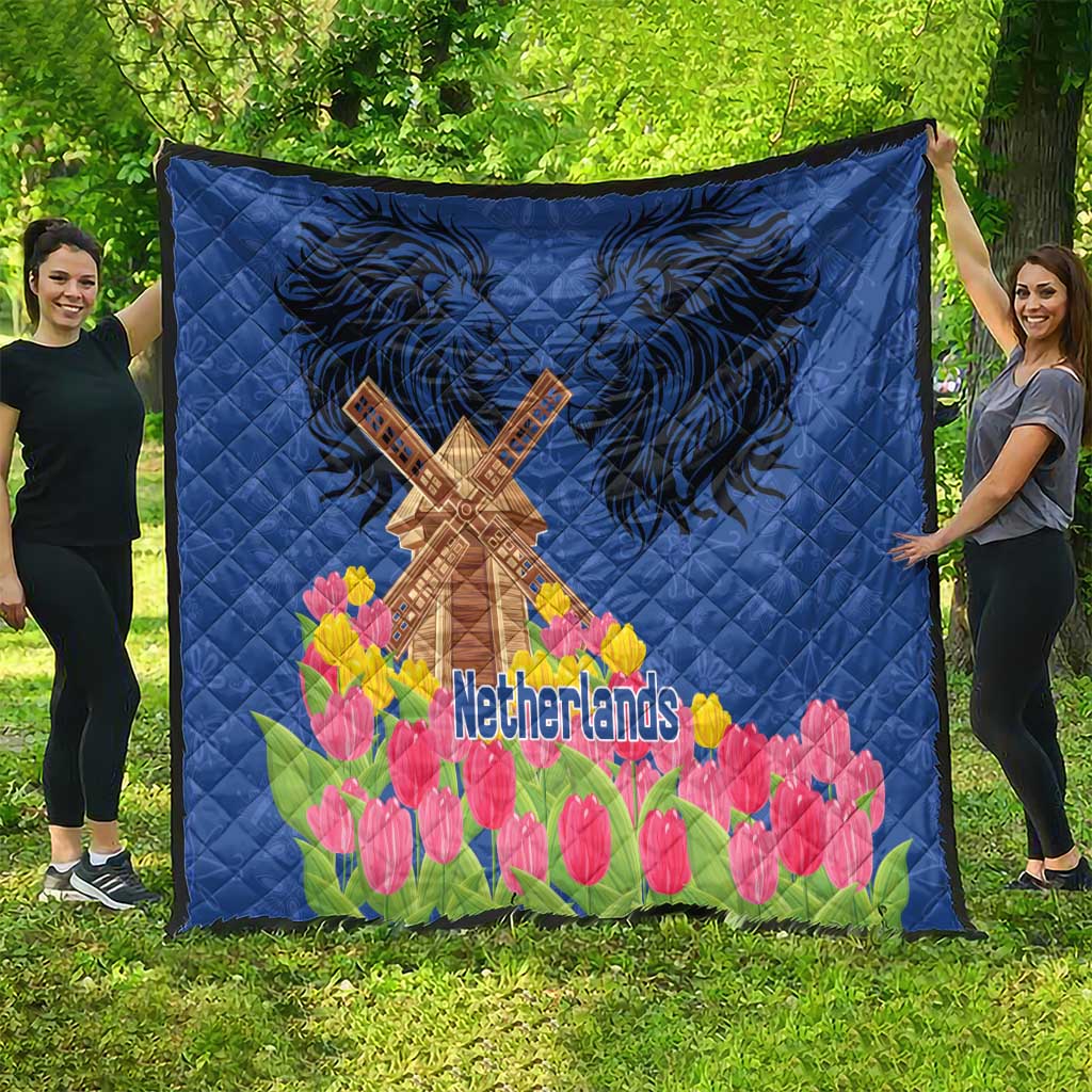 Netherlands Lion Quilt Tulip And Windmill