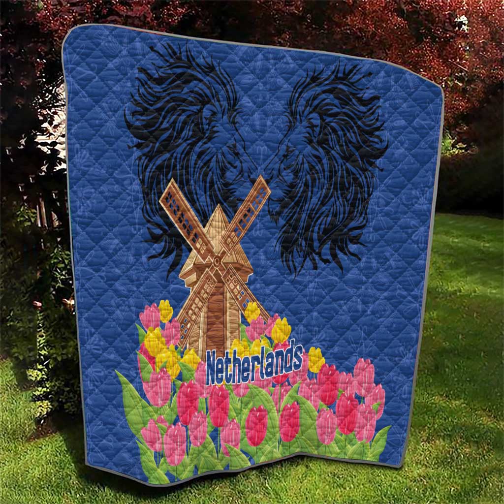 Netherlands Lion Quilt Tulip And Windmill